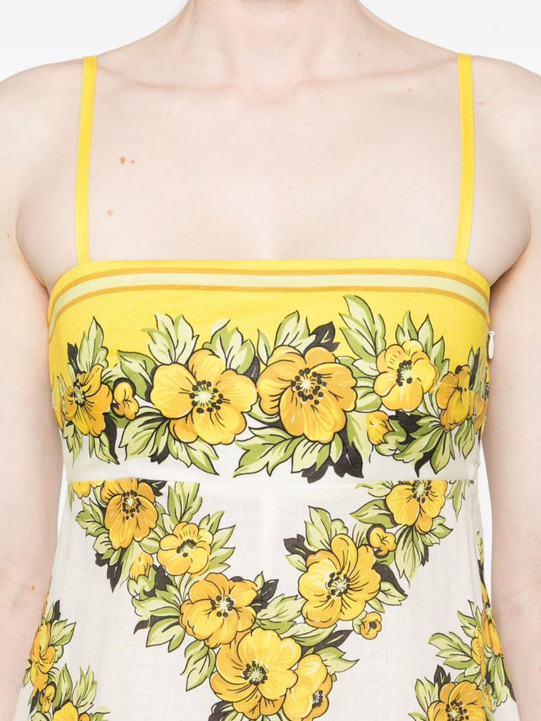 Yellow Gisela Linen Maxi Dress