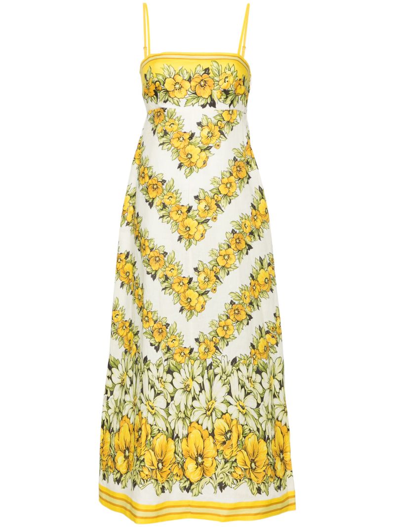 Yellow Gisela Linen Maxi Dress