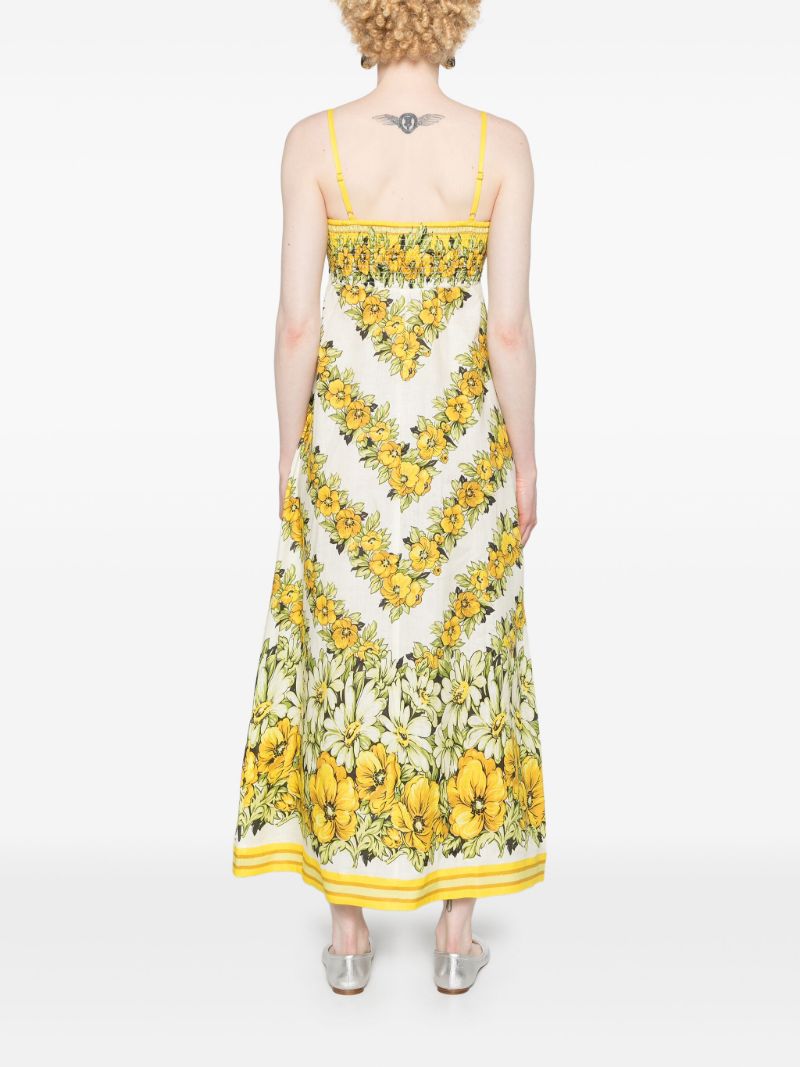 Yellow Gisela Linen Maxi Dress