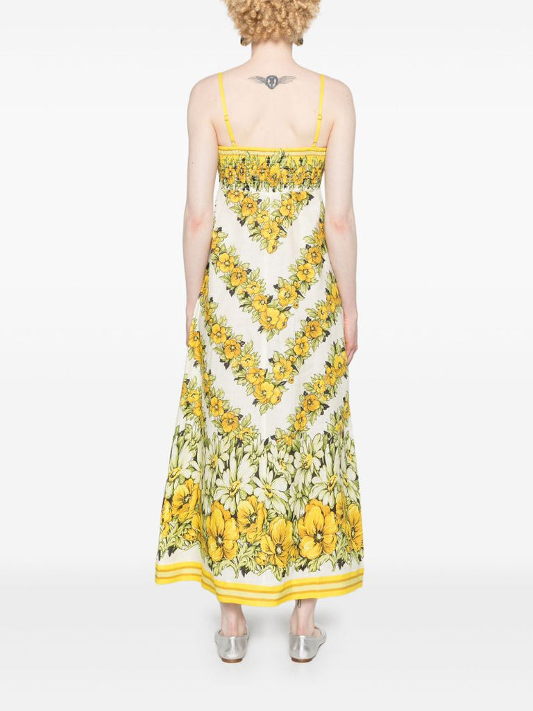 Yellow Gisela Linen Maxi Dress
