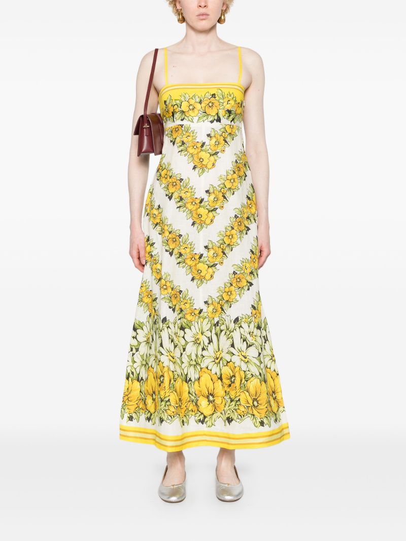 Yellow Gisela Linen Maxi Dress