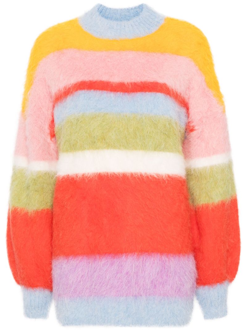 Red Sporty Striped Sweater