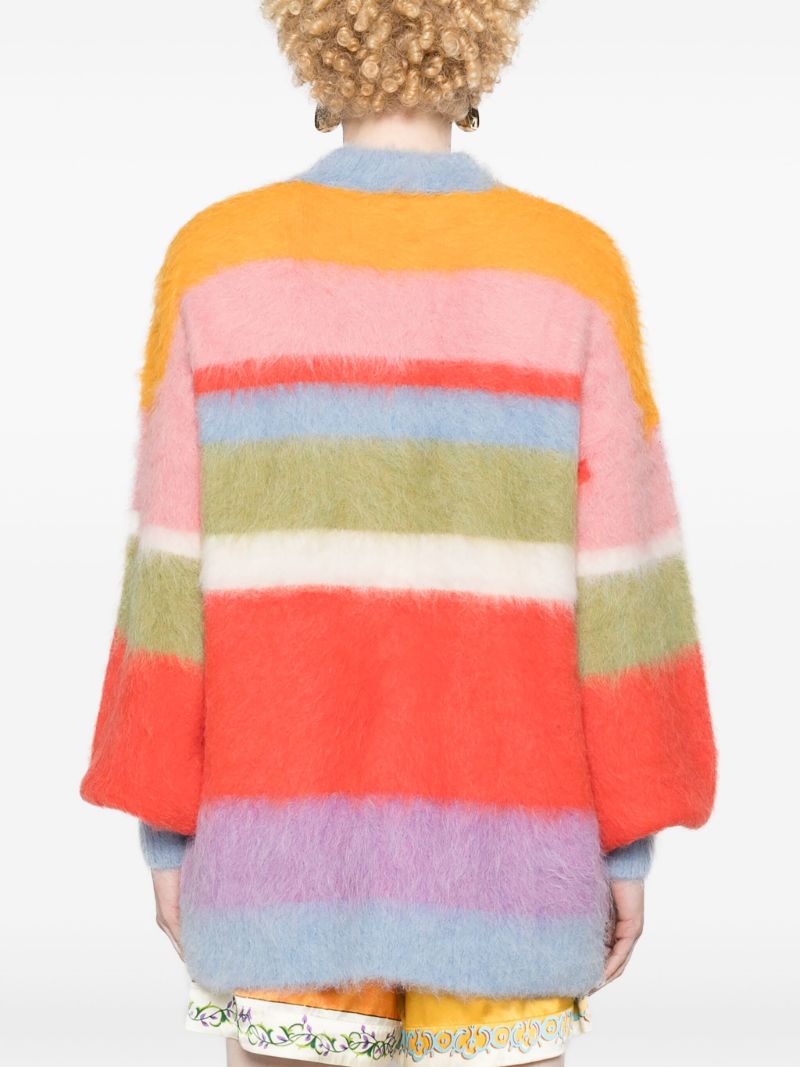 Red Sporty Striped Sweater