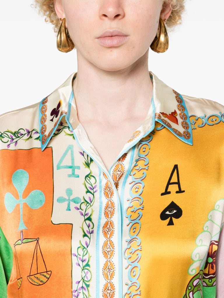 Yellow Rummy Silk Shirt