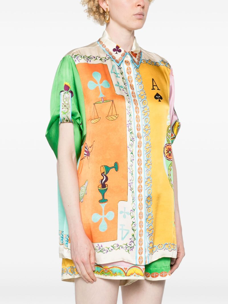 Yellow Rummy Silk Shirt