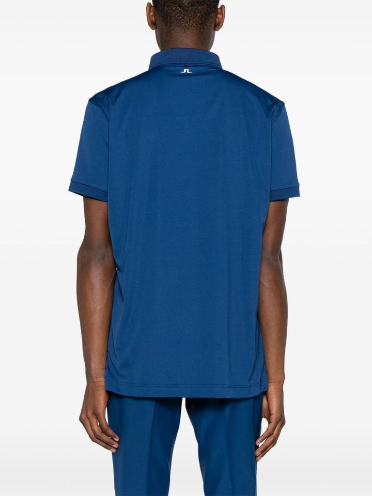 Blue Tour Tech Logo-embroidered Polo Shirt