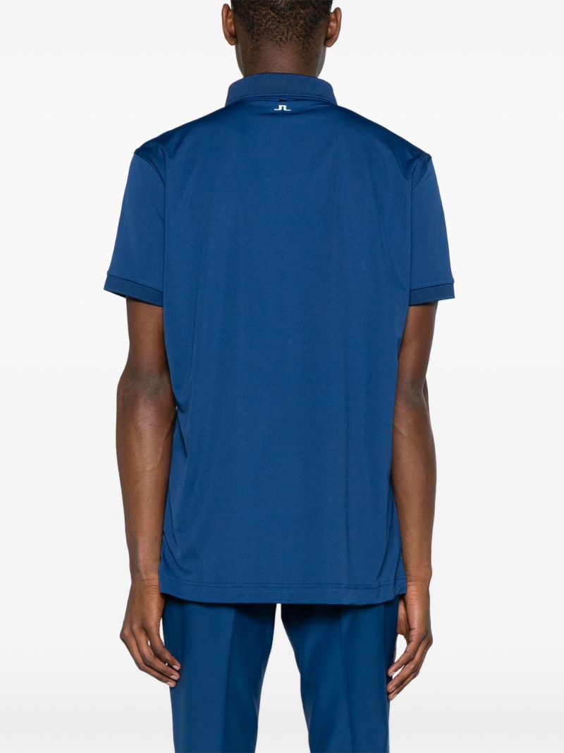 Blue Tour Tech Logo-embroidered Polo Shirt