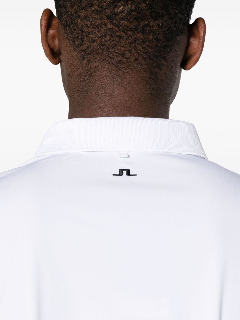 White Tour Tech Long-sleeve Polo Shirt