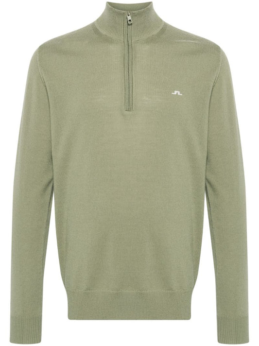Green Kian Half-zip Jumper