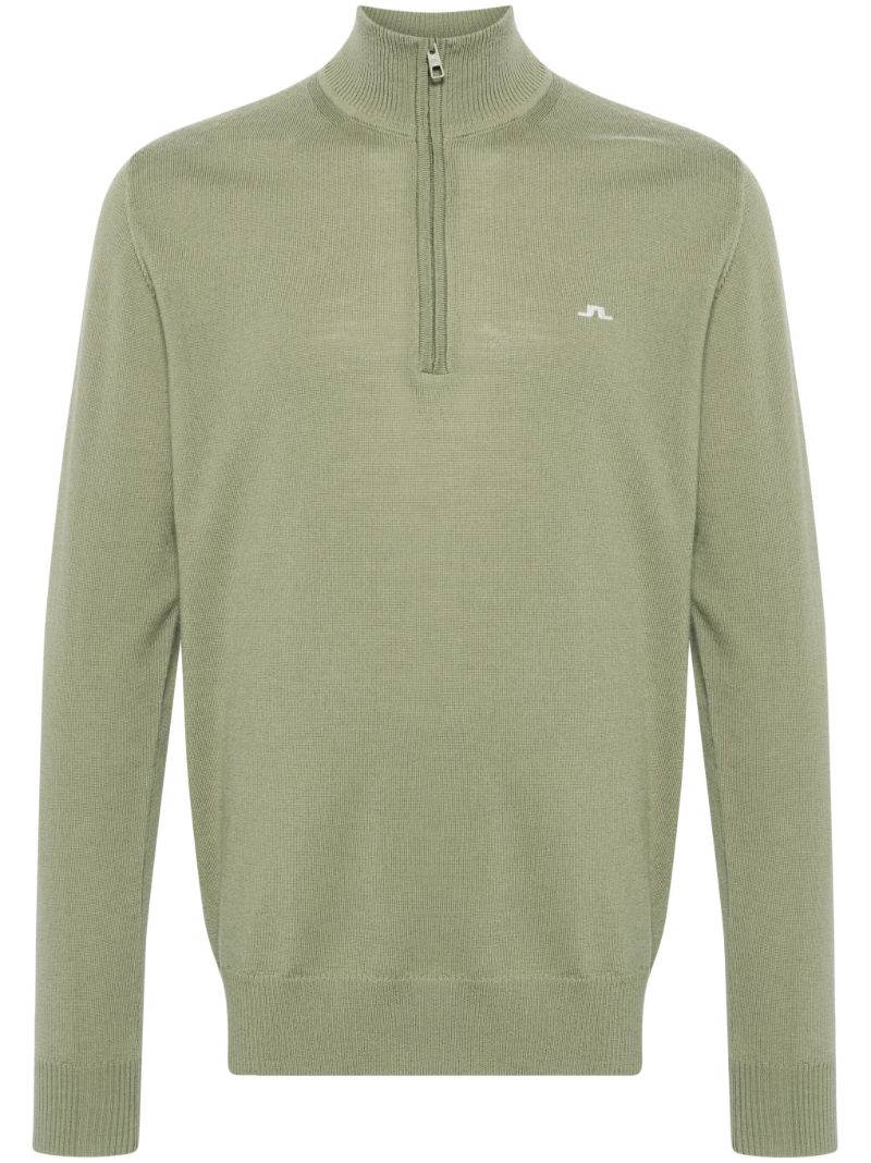 Green Kian Half-zip Jumper