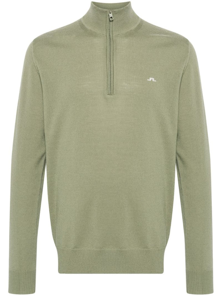 Green Kian Half-zip Jumper