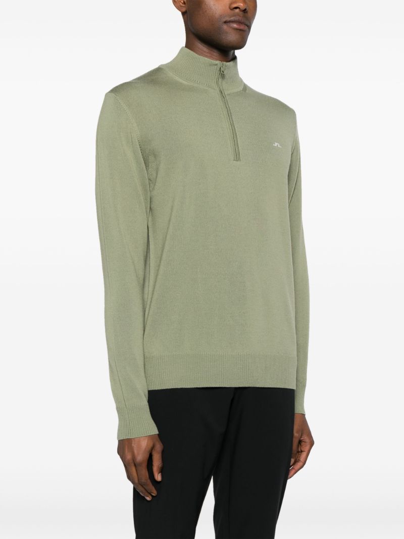 Green Kian Half-zip Jumper