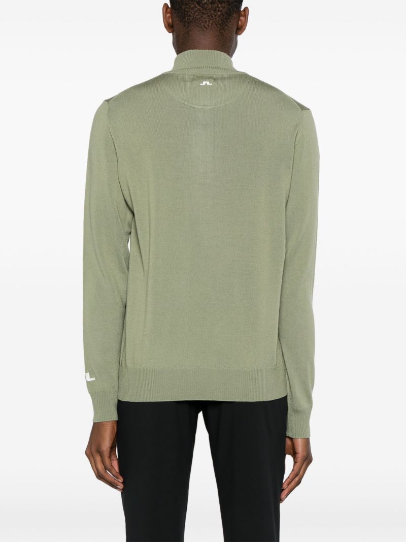 Green Kian Half-zip Jumper