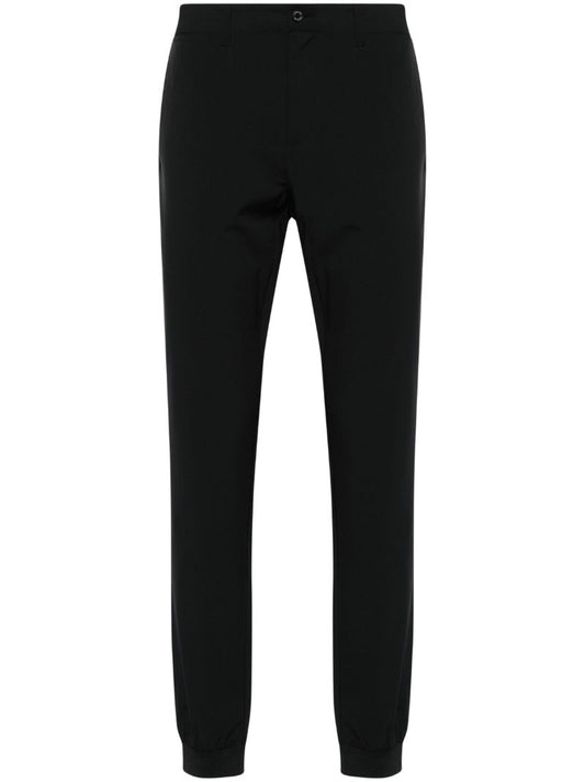 Black Cuff Tapered-leg Track Pants