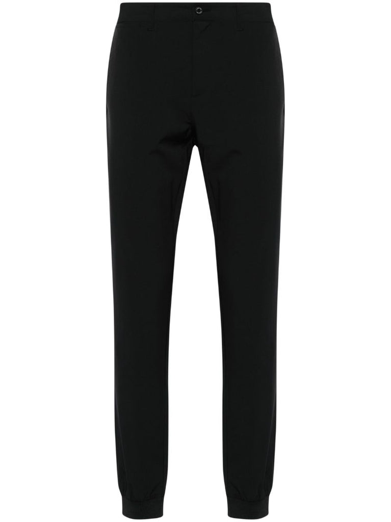 Black Cuff Tapered-leg Track Pants