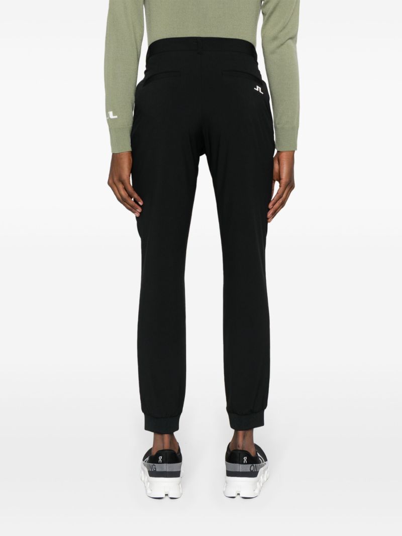 Black Cuff Tapered-leg Track Pants