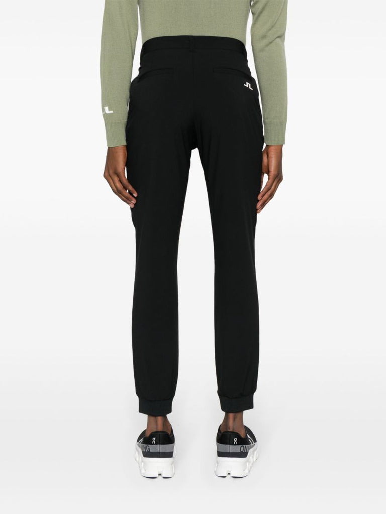 Black Cuff Tapered-leg Track Pants
