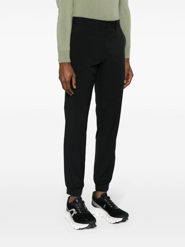 Black Cuff Tapered-leg Track Pants