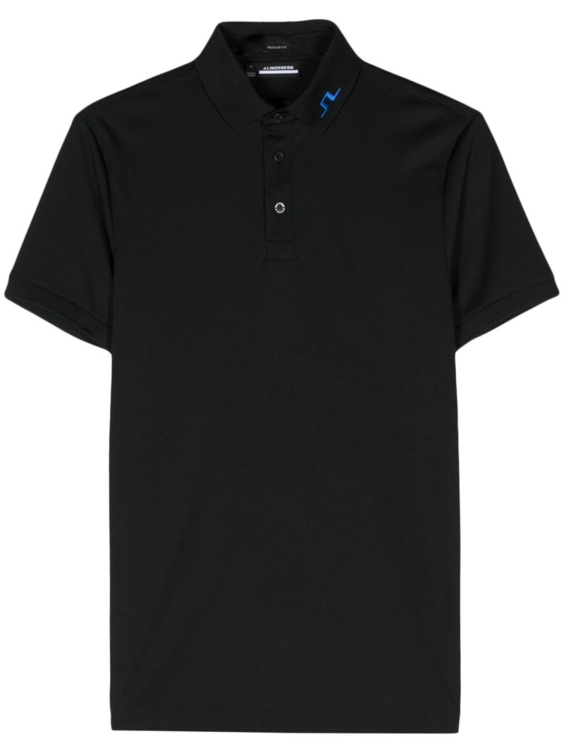 Black Kv Logo-embroidered Polo Shirt