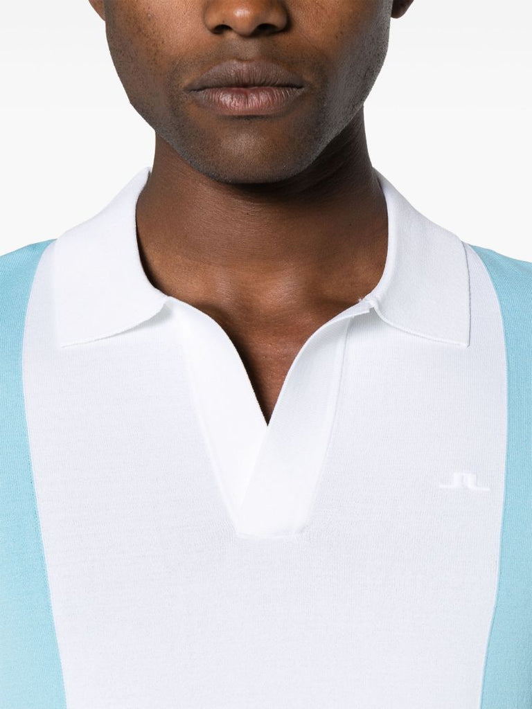 White Learco Knitted Polo Shirt