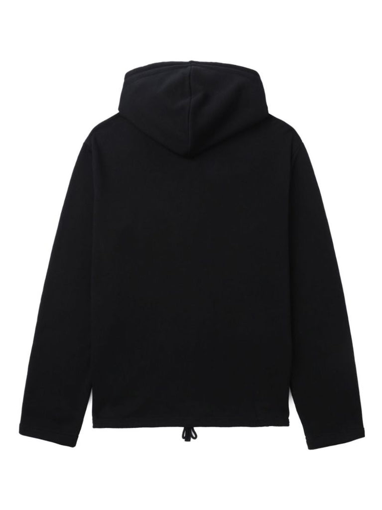Black Zip-up Cotton Hoodie