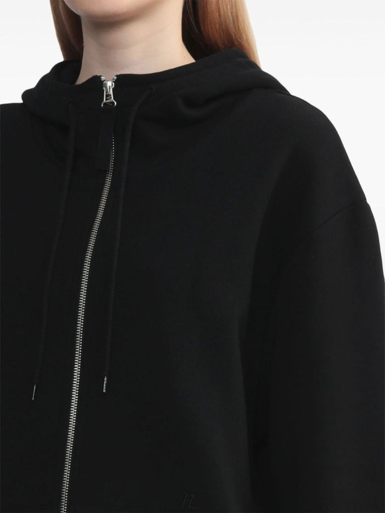 Black Zip-up Cotton Hoodie