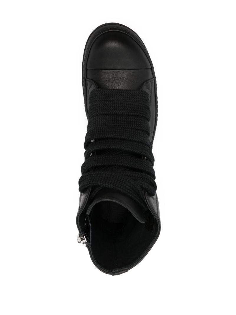 Black Leather High-top Sneakers