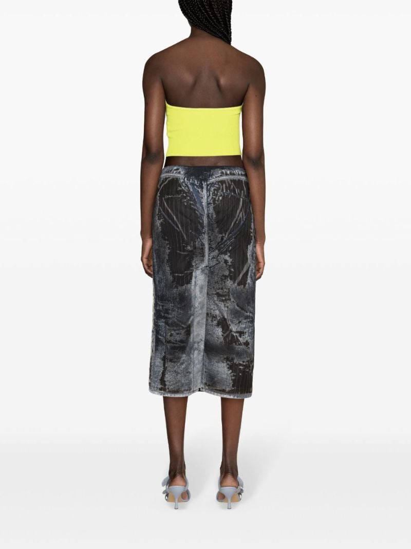Black De-pra-fse1 Denim Midi Skirt