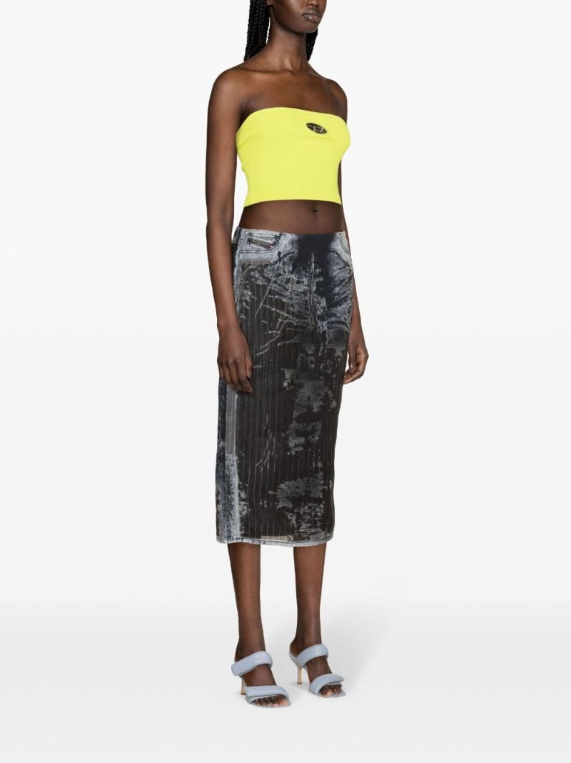 Black De-pra-fse1 Denim Midi Skirt