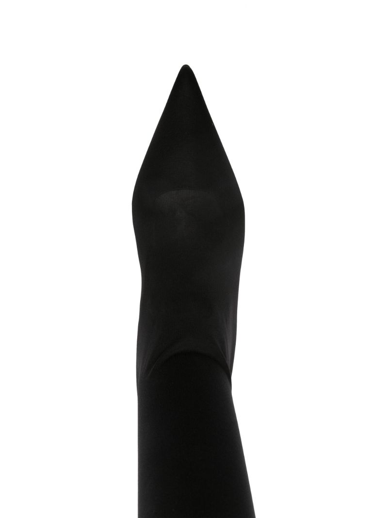 Black Thigh-high Flat Boots