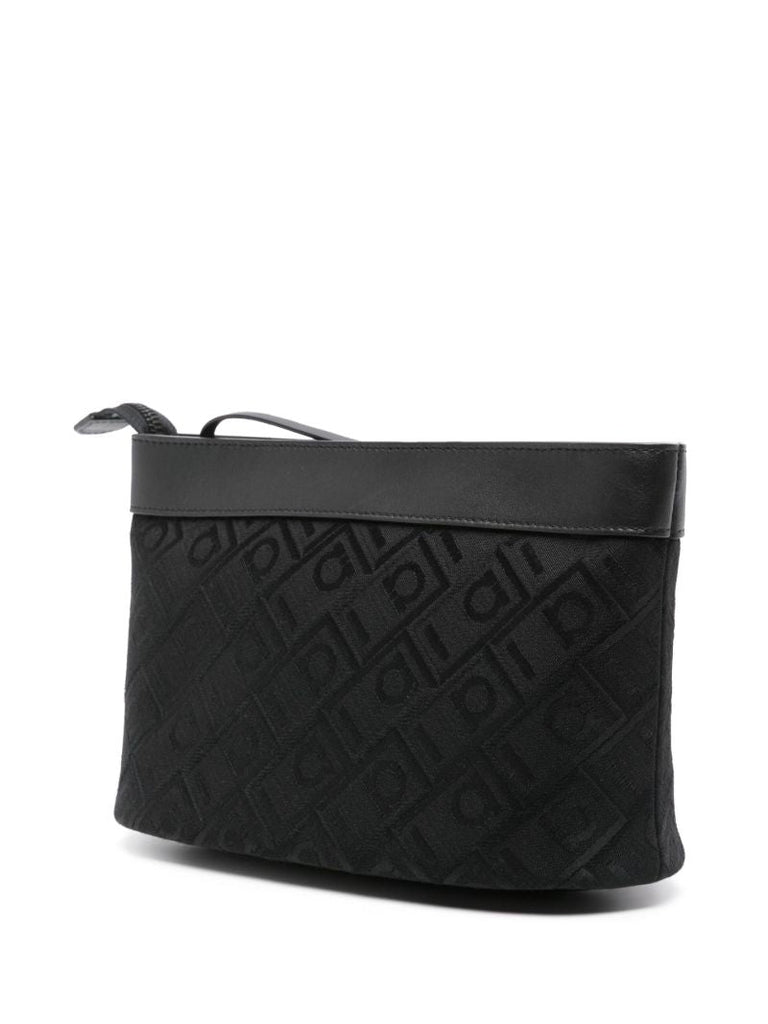Black Gancini-pattern Clutch Bag