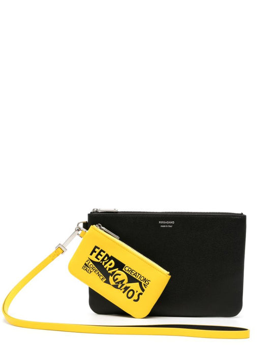 Black Logo Tag Leather Cardholder