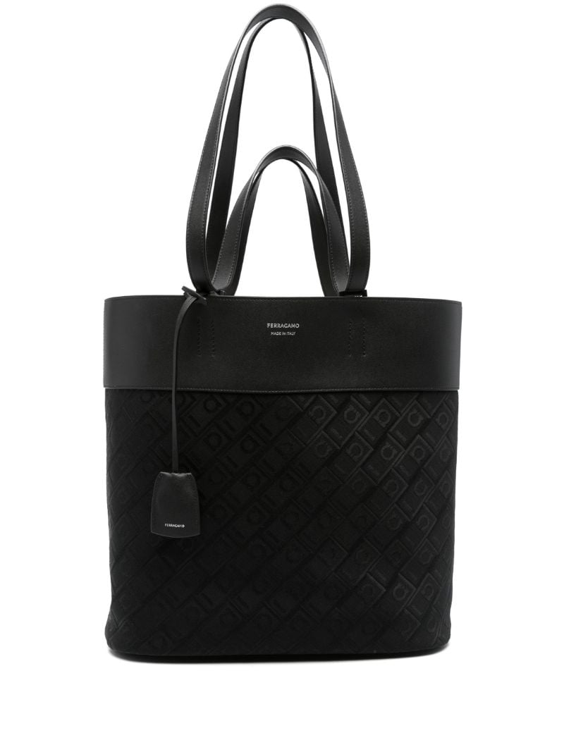 Black Gancini-jacquard Tote Bag