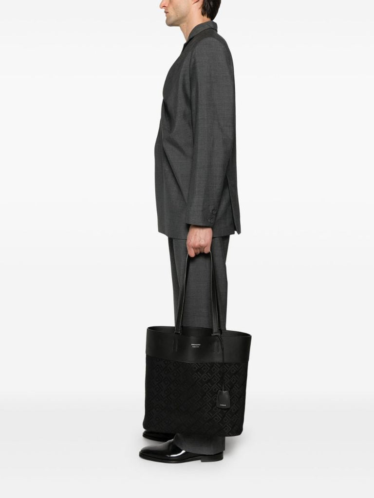 Black Gancini-jacquard Tote Bag