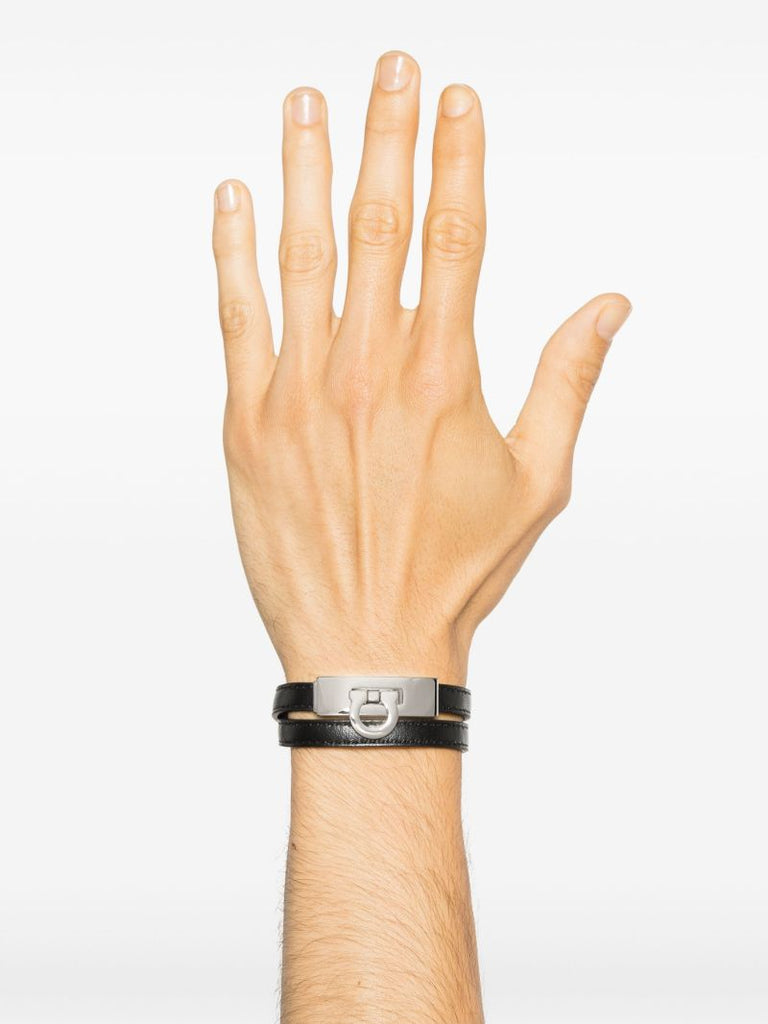 Black Double-loop Gancini Bracelet
