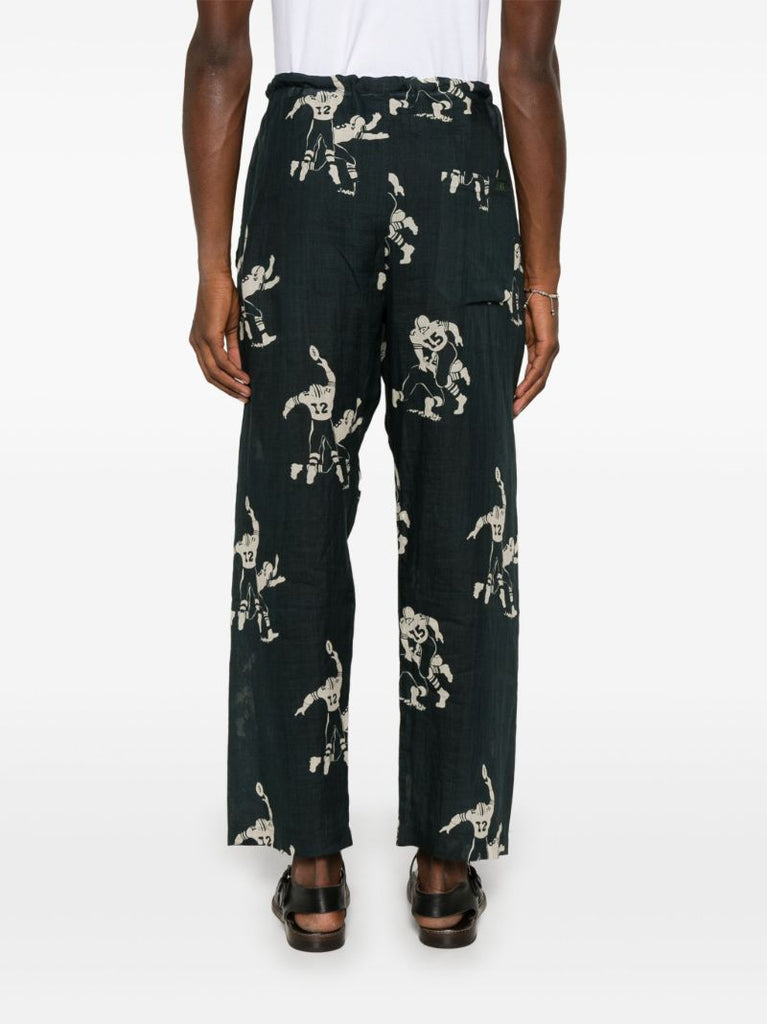 Football Silhouette Pajama Pants