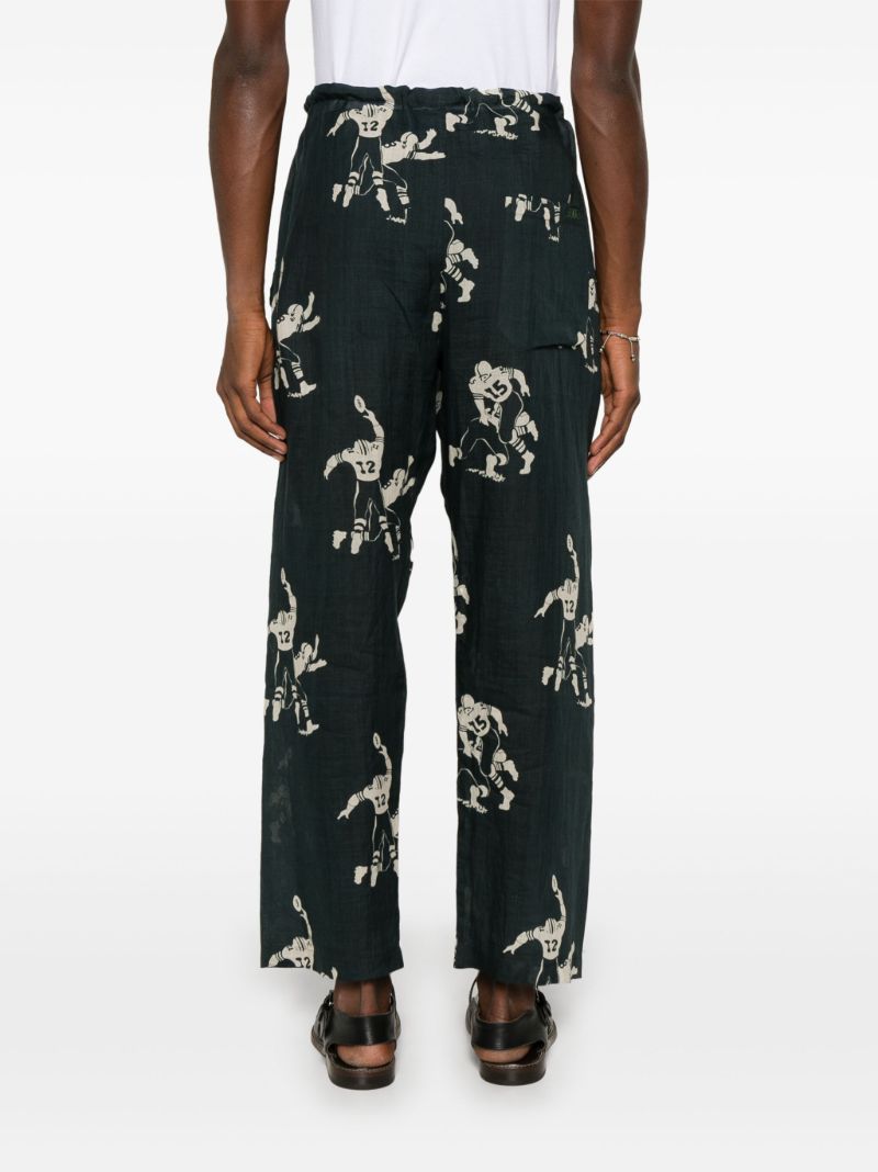 Football Silhouette Pajama Pants
