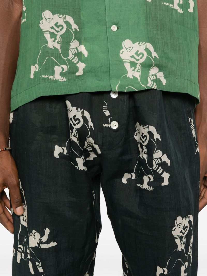 Football Silhouette Pajama Pants