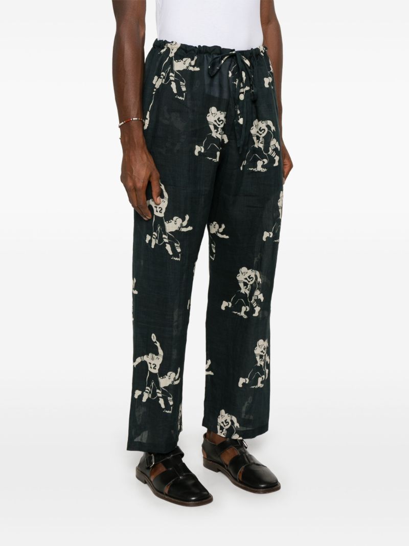 Football Silhouette Pajama Pants