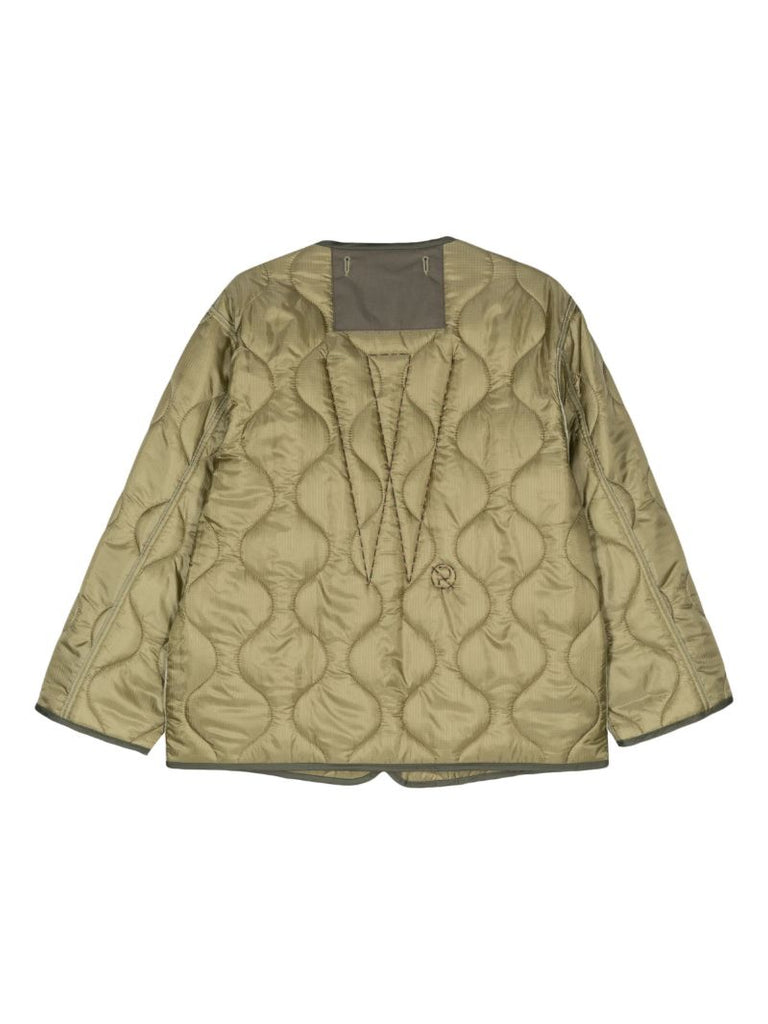 Green Quilted Logo-applique Jacket