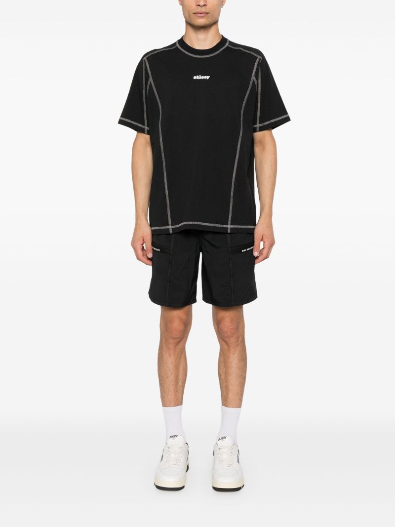 Black Straight-leg Shorts