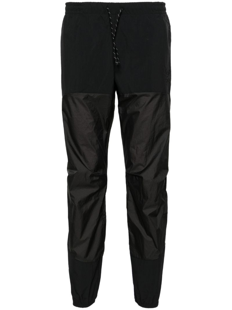 Black Tapered-leg Shell Track Pants