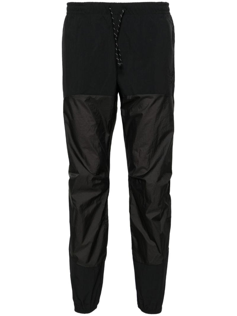 Black Tapered-leg Shell Track Pants