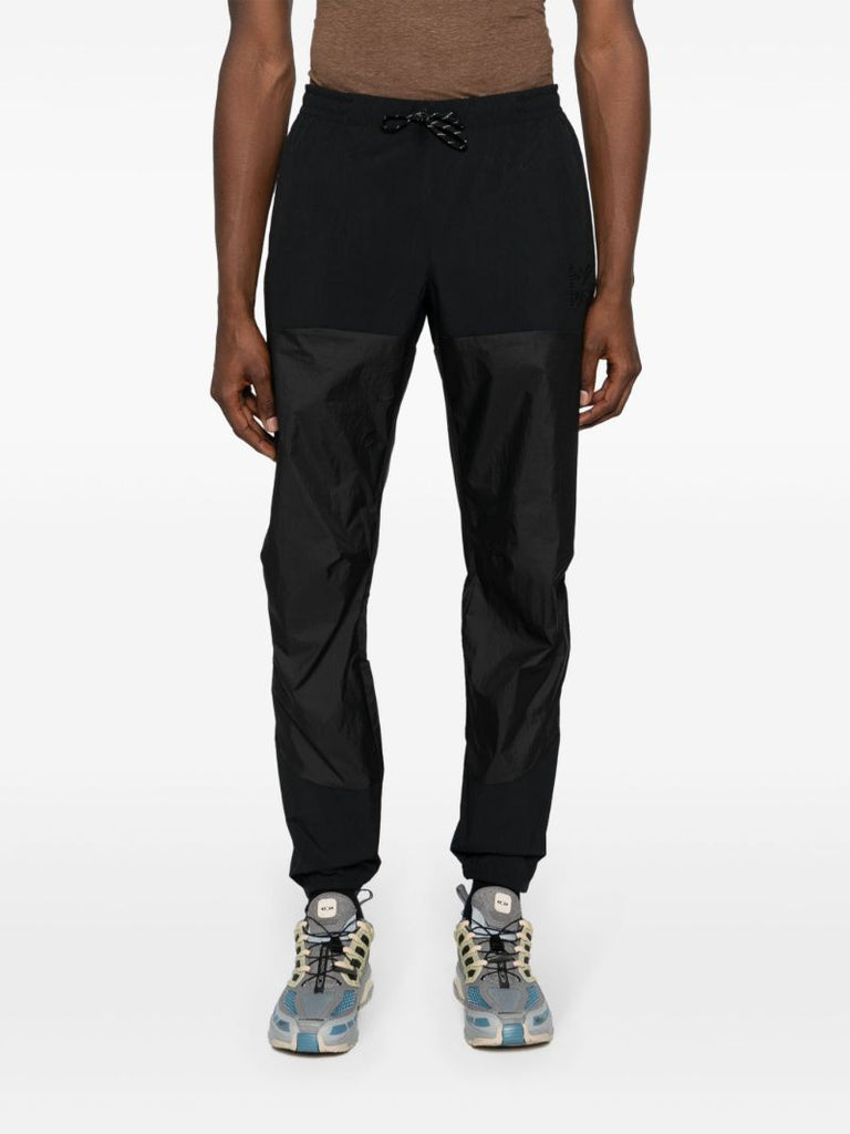 Black Tapered-leg Shell Track Pants