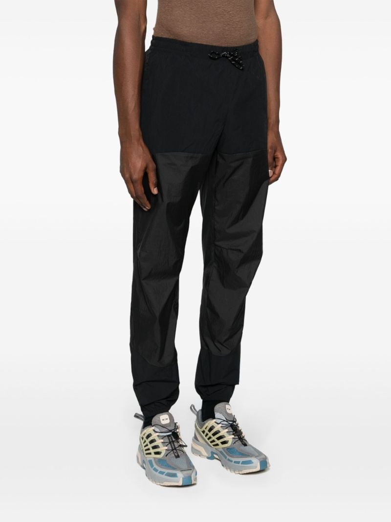 Black Tapered-leg Shell Track Pants