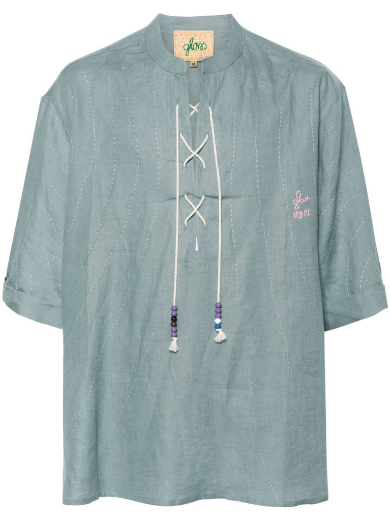 Green Linen Tunic Shirt