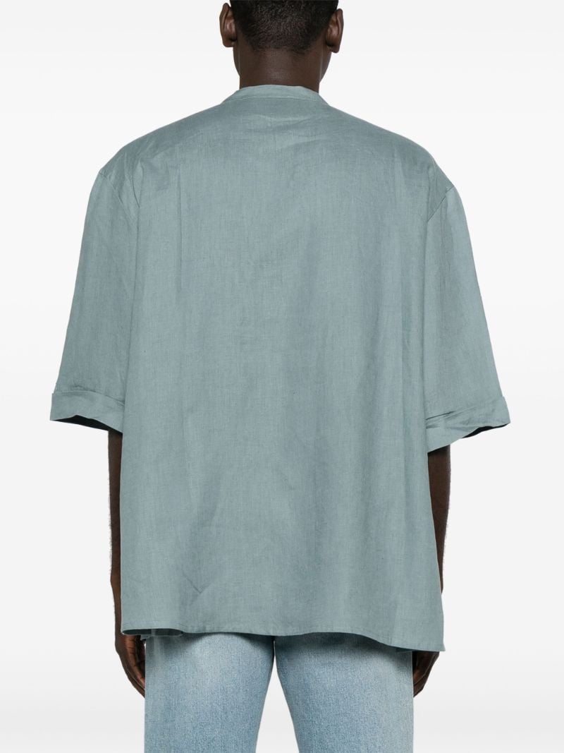 Green Linen Tunic Shirt