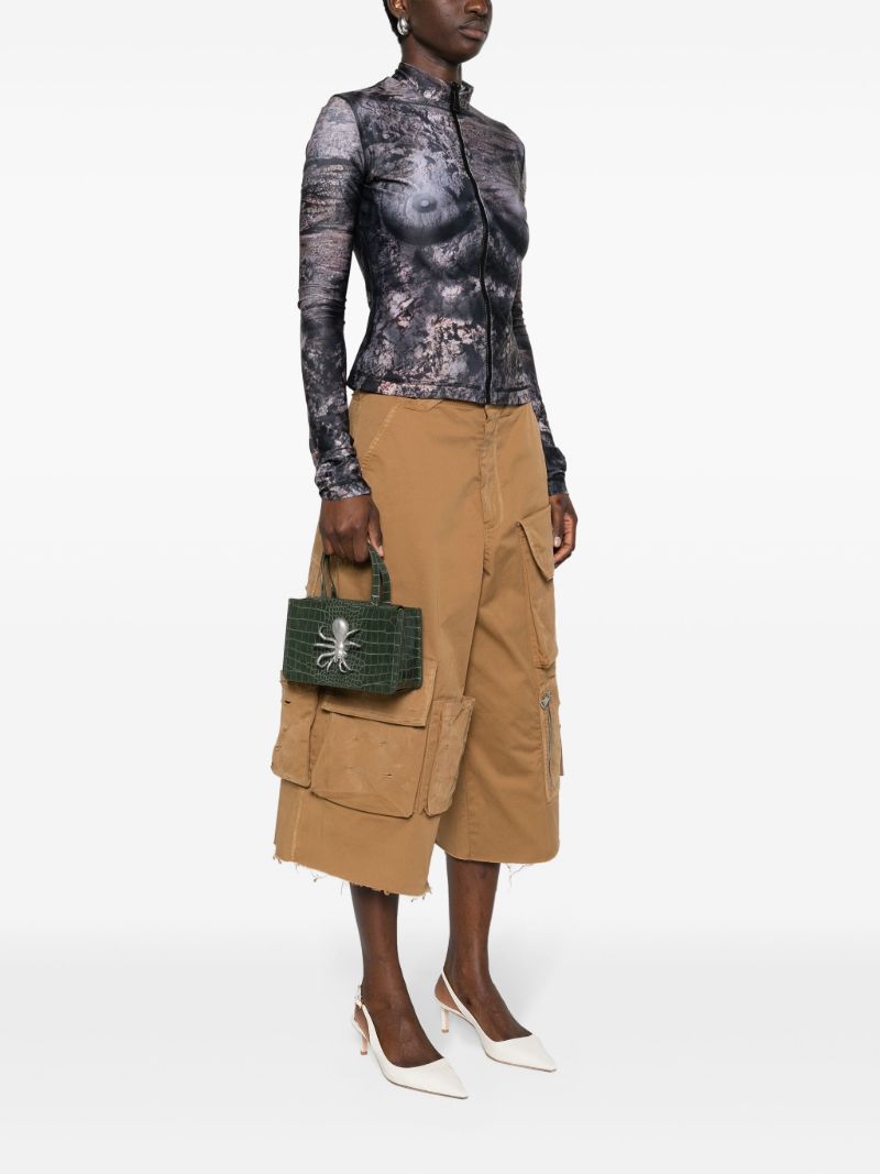Green Spider Small Tote Bag