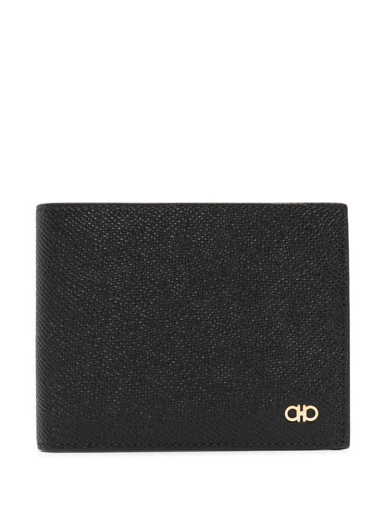 Black Gancini-plaque Leather Wallet