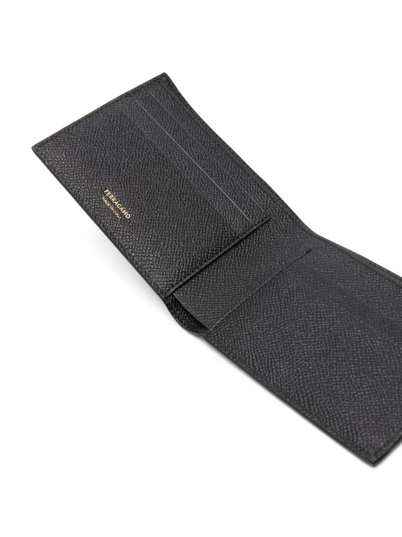 Black Gancini-plaque Leather Wallet